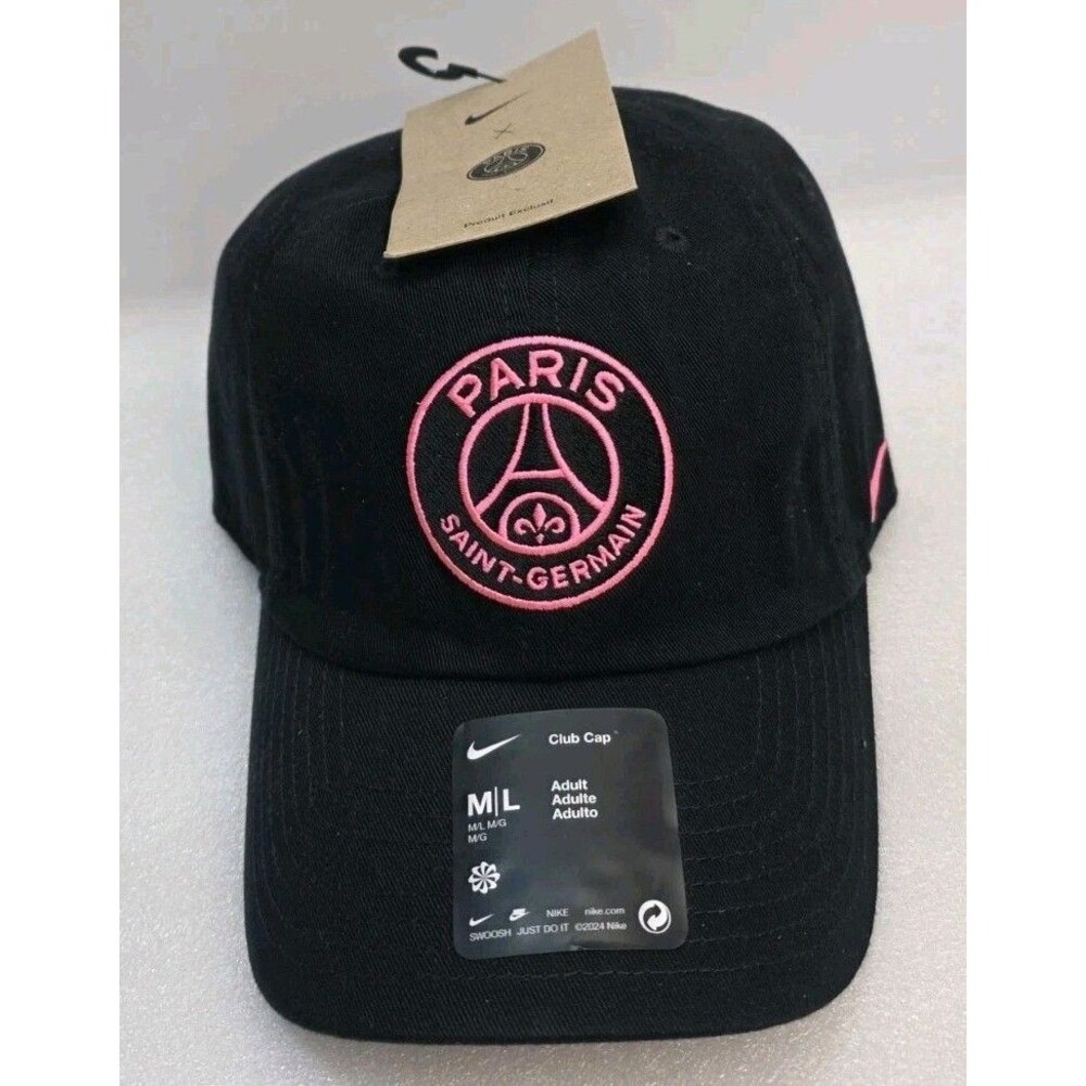 Club CAP Paris Saint Germain PSG Nike Strapback Black Pink Hat Original Size M/L